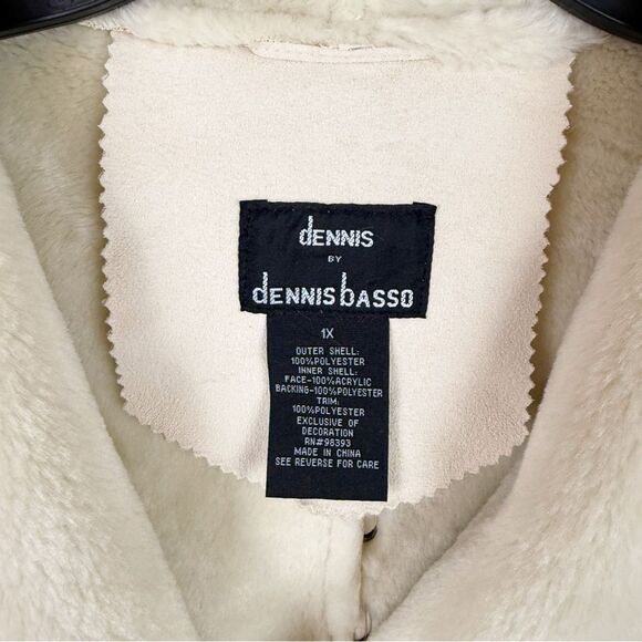 Western Cream Whipstitch Rodeo Faux Fur Suede Coat Jacket 1X - Picture 4 of 7